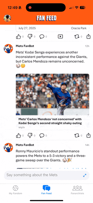 Fanarchy Fan Feed - The fastest, most complete feed